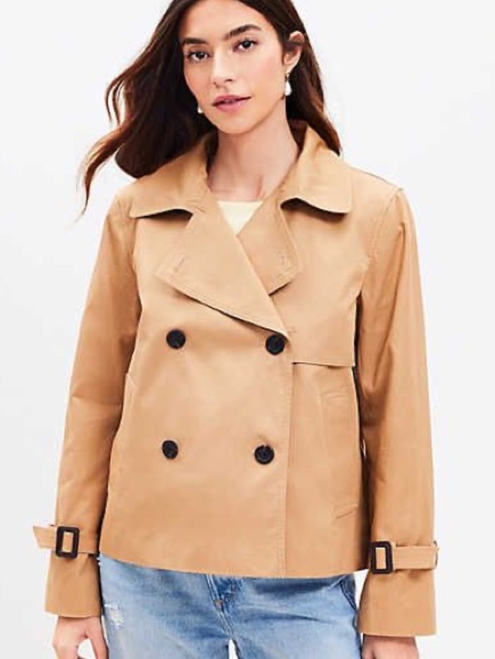Loft Cropped Trench coat 🧥 Small